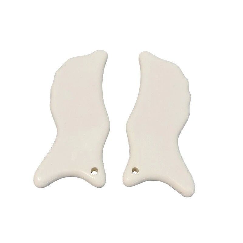 110*50mm Ceramic Guasha Tool for Body Care Facial Gua Sha Massage Board to Reduce Head Neck Back Pain and More