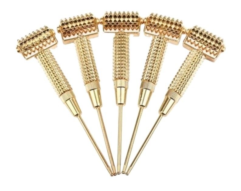 Customized Logo Availabled Massage Tools Pure Copper Guasha Massager Acupressure Point Acupuncture Gua Sha Roller For Beauty