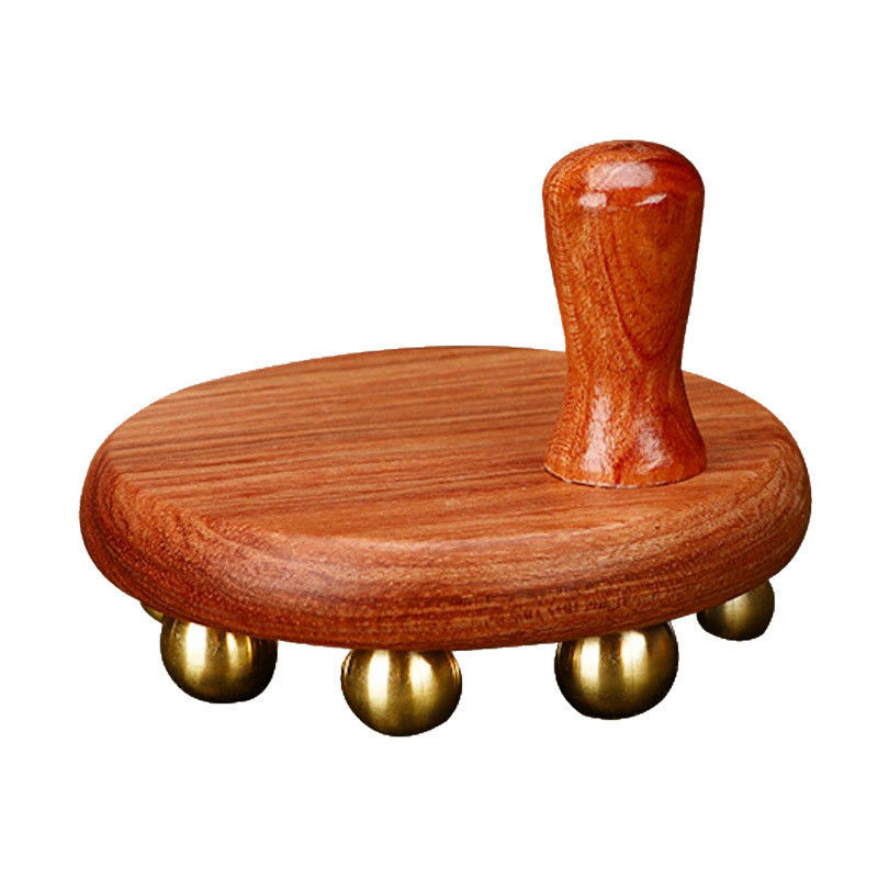 Custom Logo Lift The Scalp Nerve Guasha Tool Brass Wood Scalp Massage Tools For Body Head Scalp Gua Sha Nerve Massage