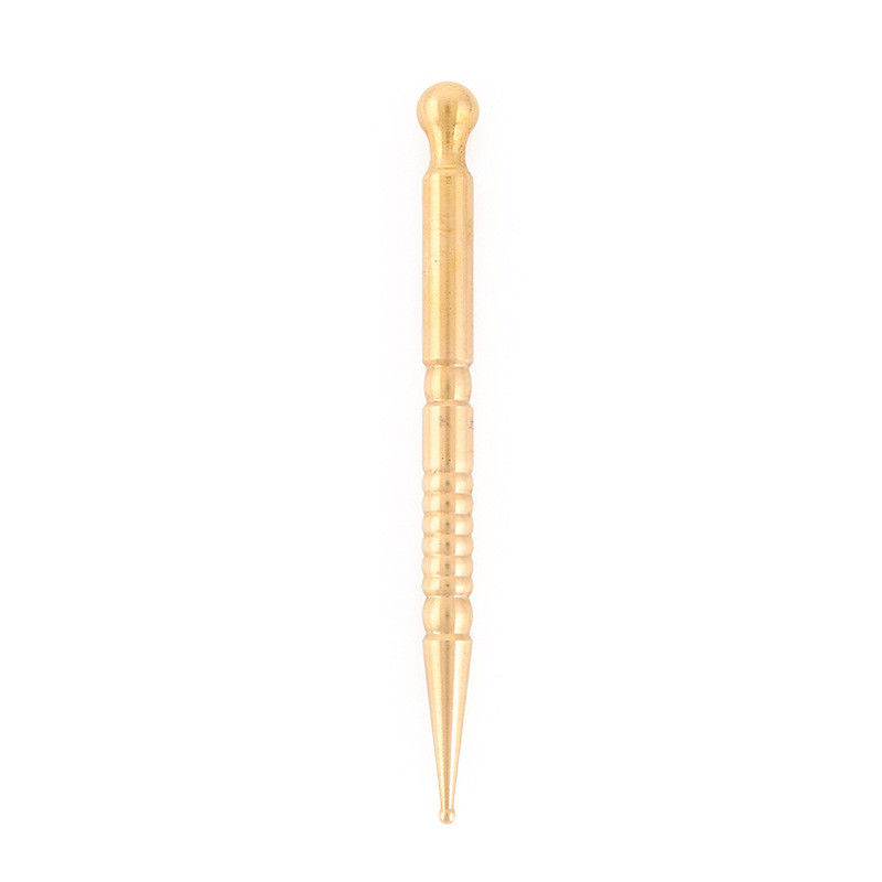 Customized Logo Availabled Brass Handle 2024 Style Copper Eye Ear Gua Sha Massage Stick for Facial Acupoint Import