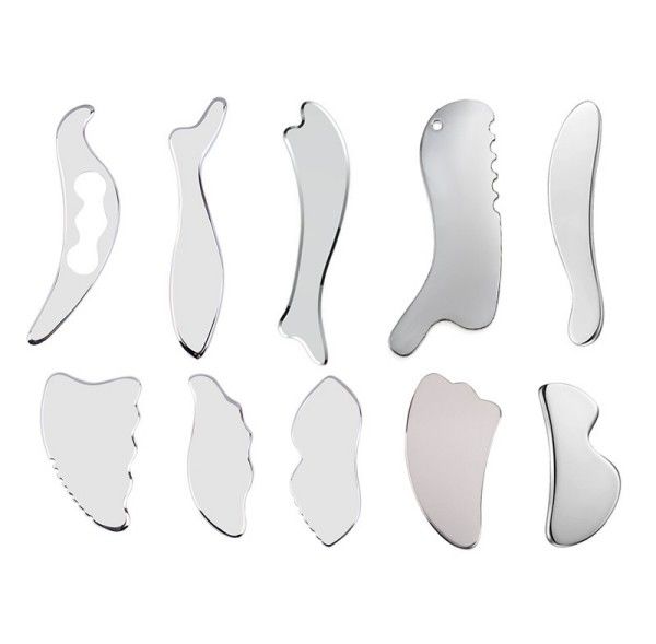 Body and Facial Massager Fashion Stainless Steel Gua Sha Scalp Massage Board for Skin Revitalization