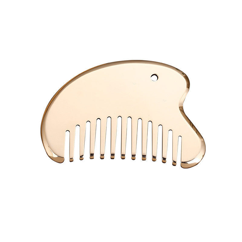 Customized Logo Availabled Head Massage Equipment 2023 Meridian Massager Hair Maintenance Brass Guasha Plate Scalp Massager