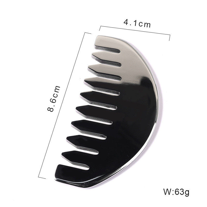 Customized Logo Availabled Best Seller Stainless Steel Gua Sha Scalp Massage Comb Guasha Stone Head Massager Hair Health Care Salon Beauty