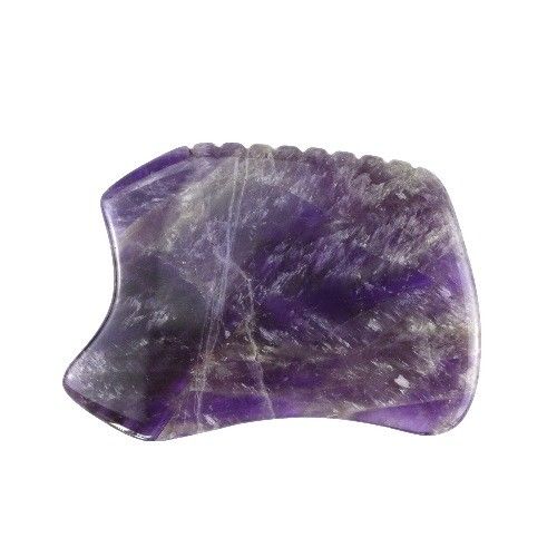 Purple Scraping Stone Gua Sha Massage Tool for Amethyst Crystal Facial Guasha Board and Natural Jade