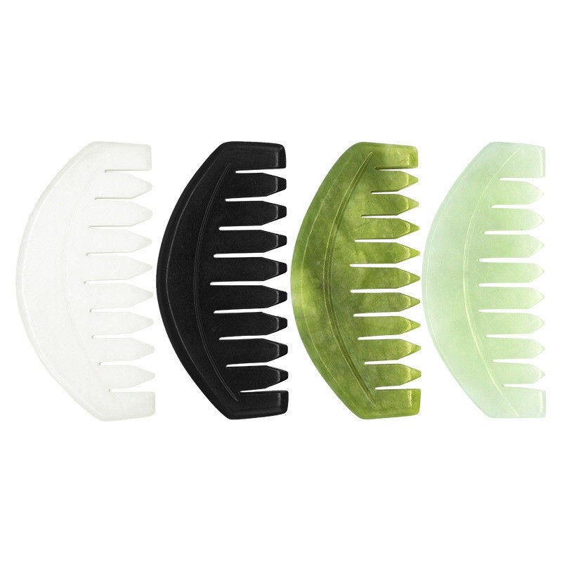 2023 Custom Logo Availabled Jade Comb Gua Sha Scraping Tool for Scalp Care and Body Muscles