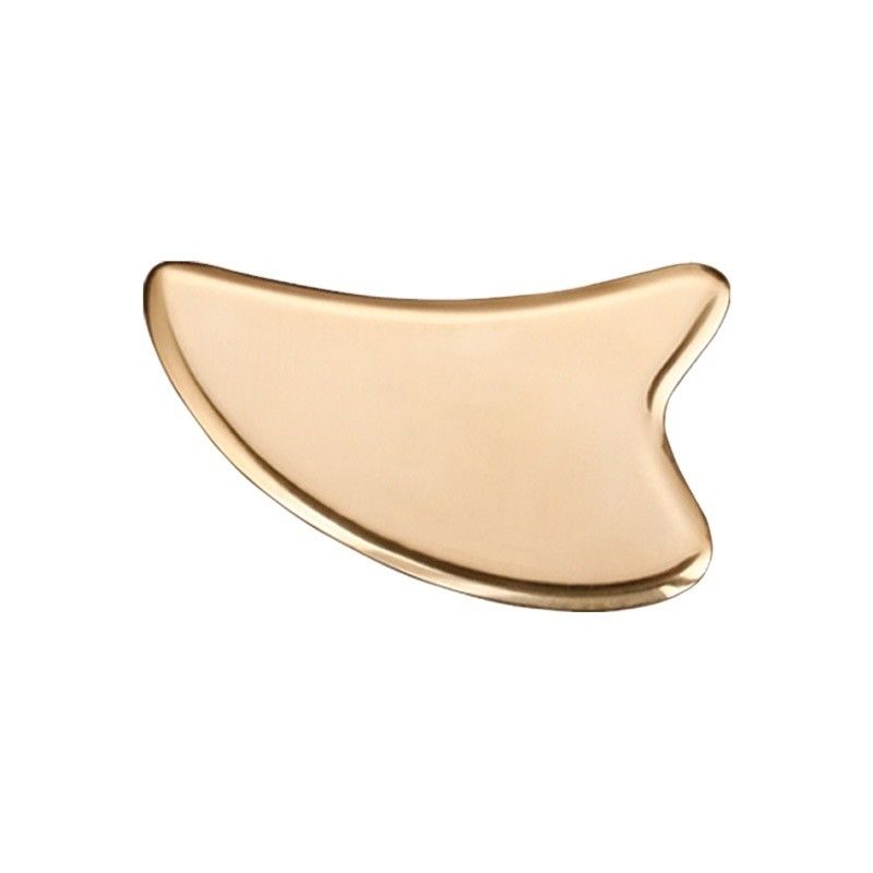 Massage Equipment Customizable Pure Copper Heart Shaped Body Healthcare Guasha Scraping Board Gold Color Brass Metal Gua Sha Massage Tool