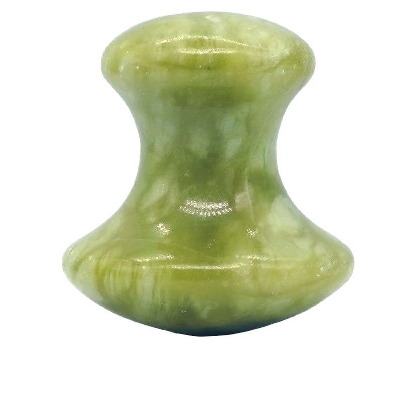 Green Natural Jade Mushroom Shape Massage Stone for Muscle Massage and Facial Beauty Health Massage Relaxation in 2024