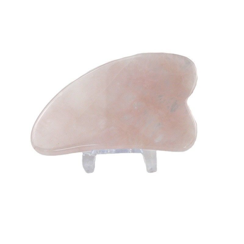 Small Jade Stone Guasha Board Custom Facial Massager for Neck Back Shoulder Waist Buttock Heart Shape Rose Quartz Gua Sha