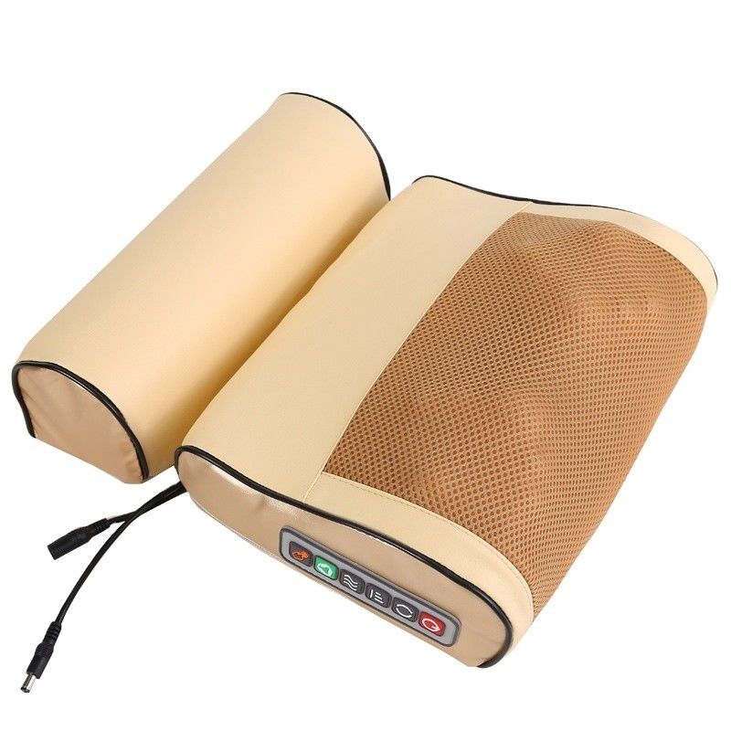2023 Design Body Massage Shiastu Vibrating Heating Electric Back Massager Pillow With Heat Infrared Physiotherapy Function
