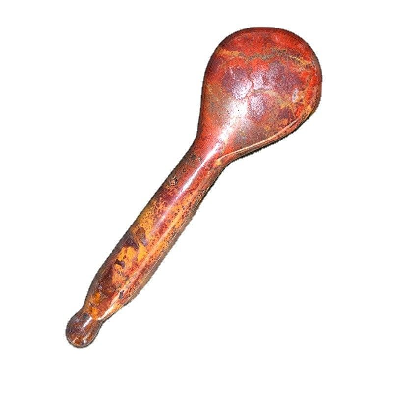 Red Mookaite Jade Gua Sha Stick for Hand-Held Facial Massage and Reflexology Stone Massage