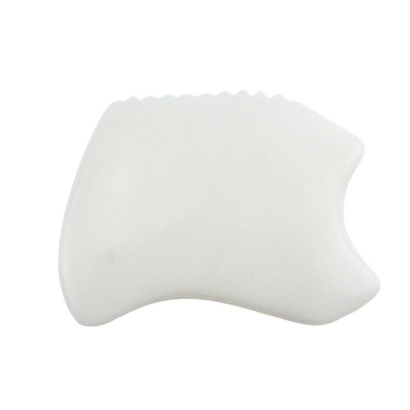 Body Massage Tool with Natural White Jade Stone Gua Sha Scraping Board Guasha Facial Spa Skin Care Beauty Salon