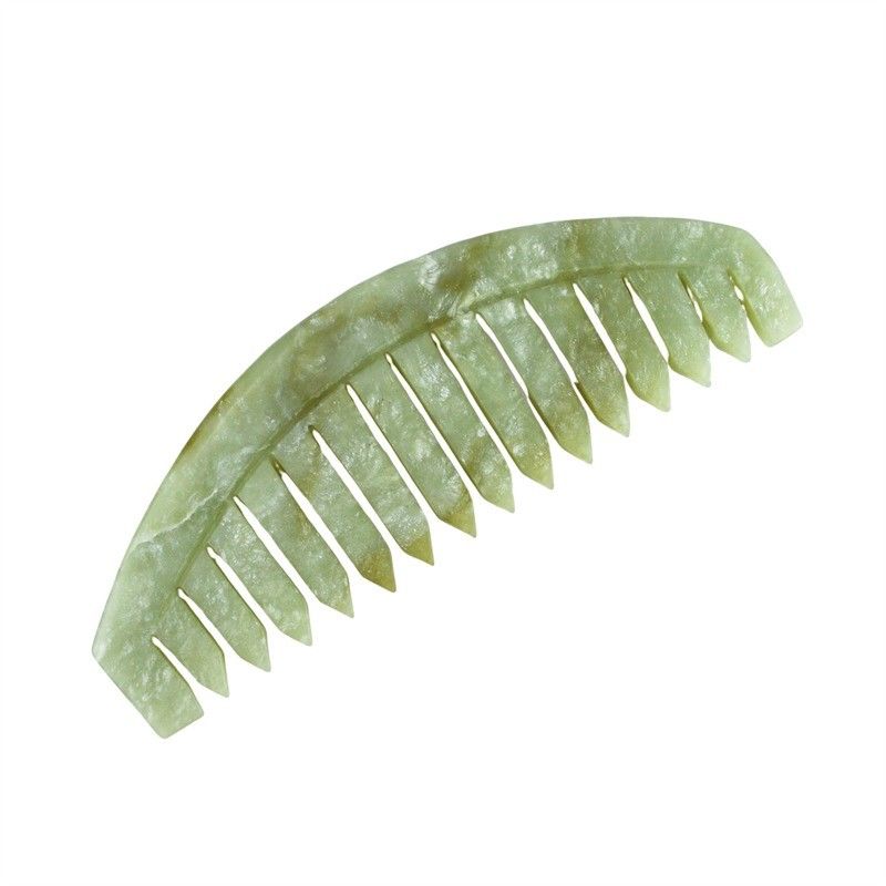 Xiuyan Jade Massage Comb for Gua Sha Scraping Face and Head Care Relaxing