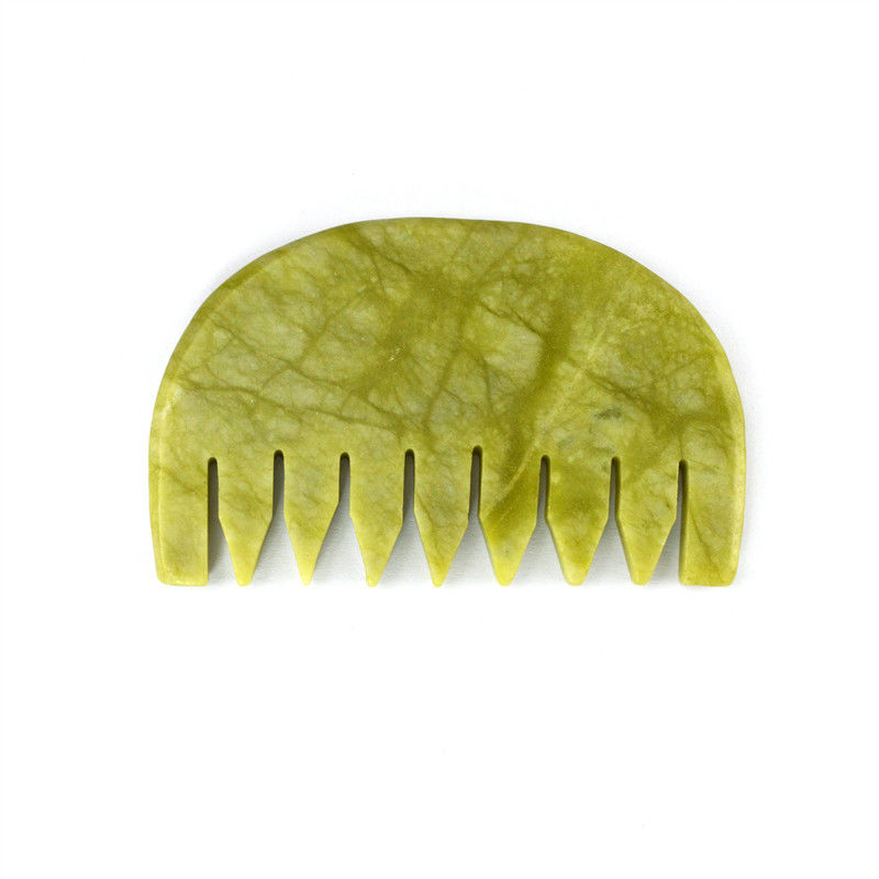 Massage Comb Style Natural Xiuyan Jade Gua Sha Scalp Guasha Stone Head Massager Hair Health Care Salon Beauty Tool