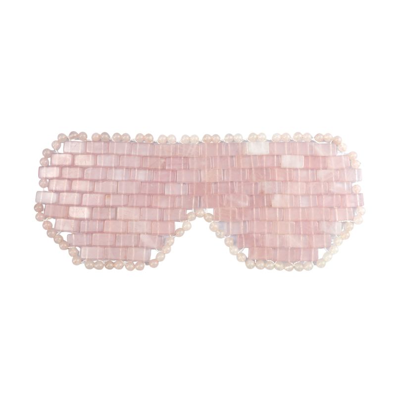 Eyes Care Natural Rose Quartz Eye Mask Face Jade Mask Healing Crystal Stone Anti-Aging Facial Skin Care Facial Massage Tools