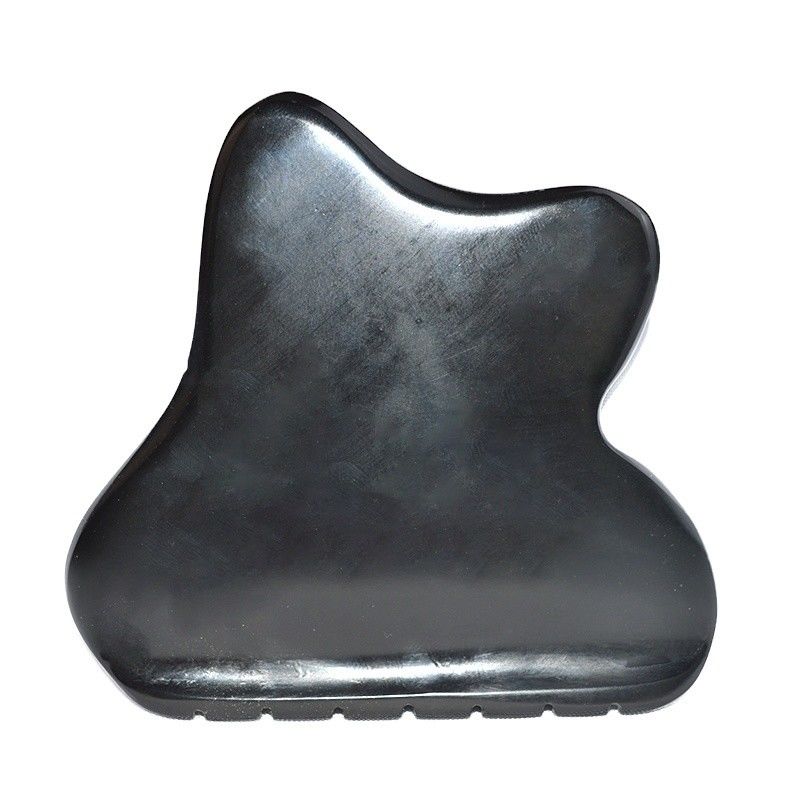 Body Massage Tool 2024 Trending Natural Black Bian Stone Gua Sha Scraping Board for Rejuvenating Facial Spa