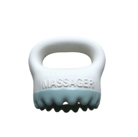 Body Massage Equipment 2024 White Ceramic Gua Sha Scraping Massage Brush for Scalp Comb Head Therapy and Facial Beauty Tool