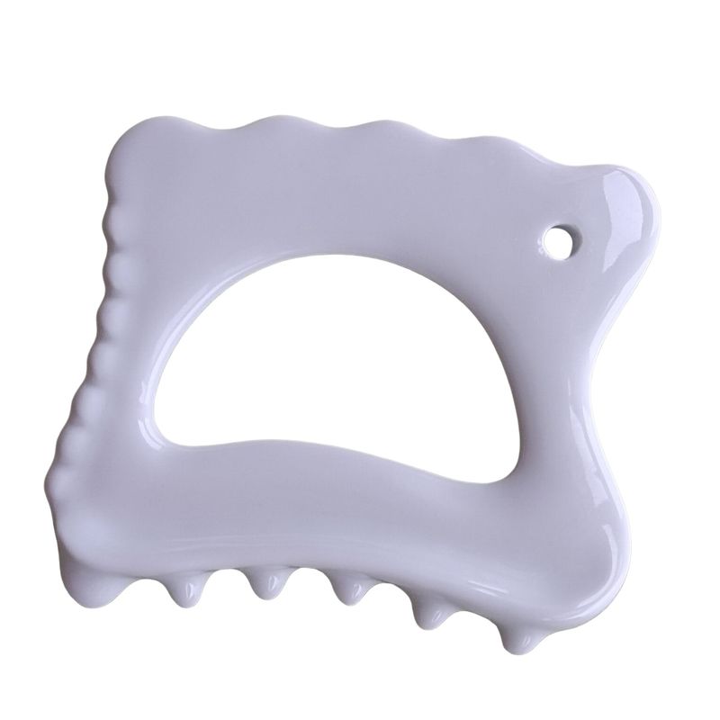 Facial Lifting and Body Massage with Ceramic Gua Sha Tool Skin Rejuvenation Spa Tool