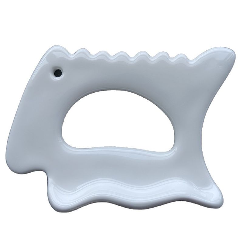 Ceramic Gua Sha Facial Tool Scraping Board for Popular Design White Clay Body Guasha Massager
