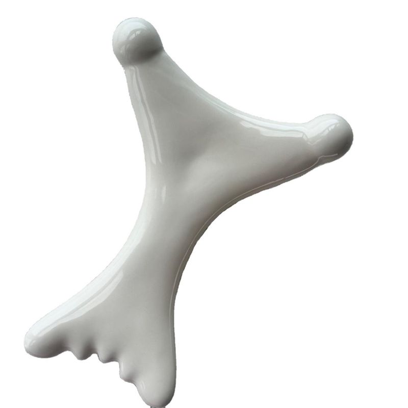 Body Massage Equipment White Ceramic Gua Sha Board Anti Cellulite Therapy for Face Massage