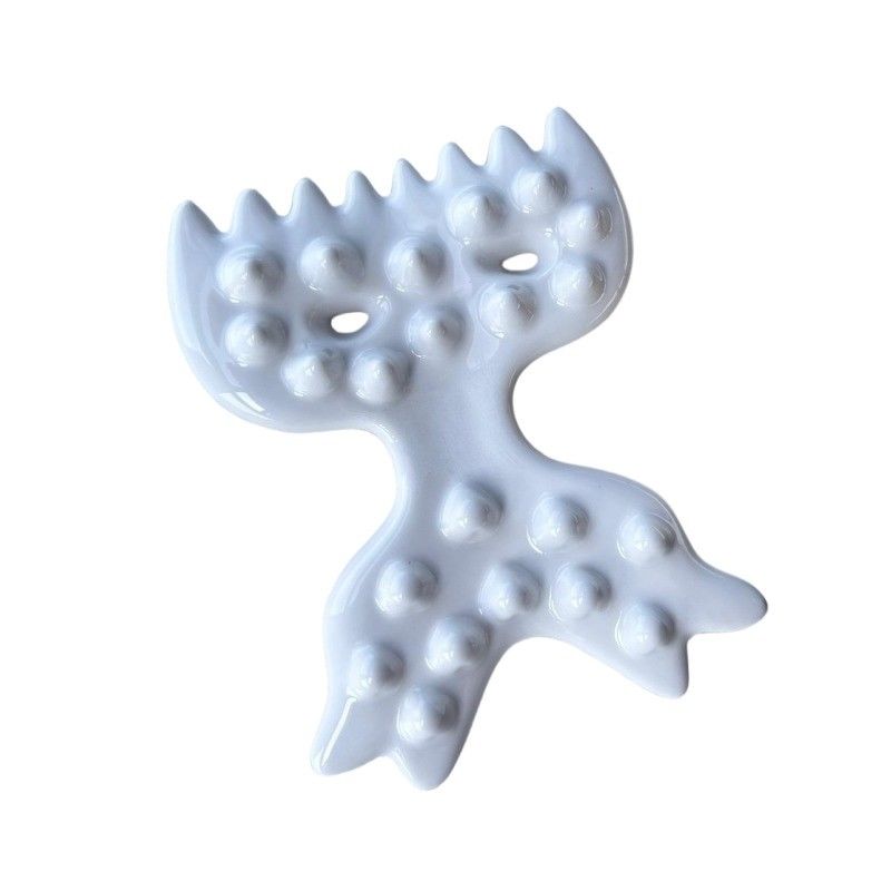 Body Massage Tool White Ceramic Gua Sha Scraping Guasha Stone for Self Skin Care Spa Whole Body Relax Beauty Massager