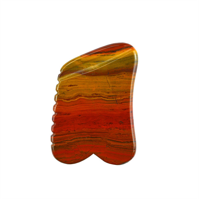 2024 Hot Natural Red Mookaite Jasper Gua Sha Massager Custom Logo Skin Care Anti Aging Healing Stone Scraping Massage Tools
