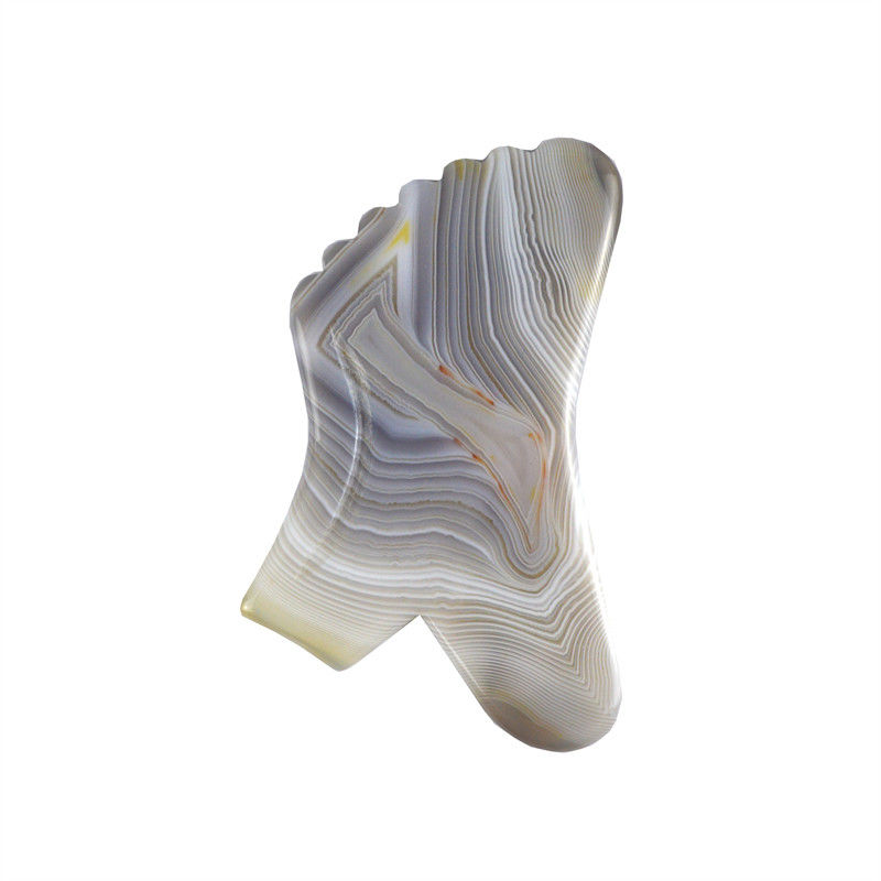 Custom Logo Availabled 100% Natural Grey Agate Gua Sha Massage Tool for Body Self Skin Care Spa Facial Lifting Beauty Equipment