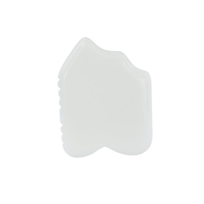 White Jade Facial Guasha Skin Renewal Natural Handmade Healing Jade Stone Gua Sha Scraping Massage Tools for Customized Logo