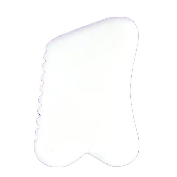 Customized Logo Availabled Natural White Jade Gua Sha Scraping Board for Facial Beauty Body Massage Stone Skin Care Tool