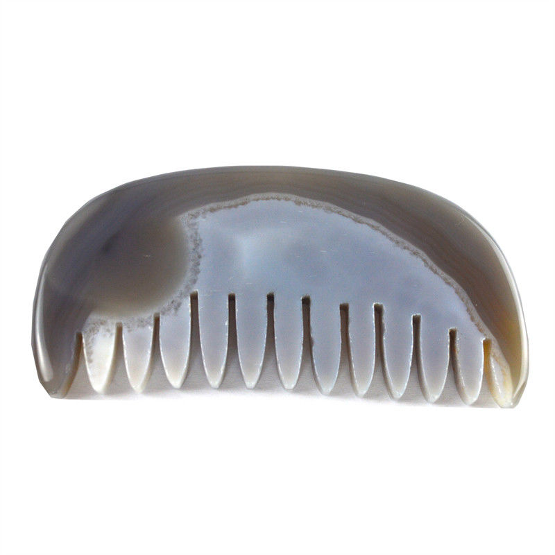 Custom Private Label Agate Gua Sha Comb Body Massager for Stress Relief Scalp Massage Tool Function Muscle Massage