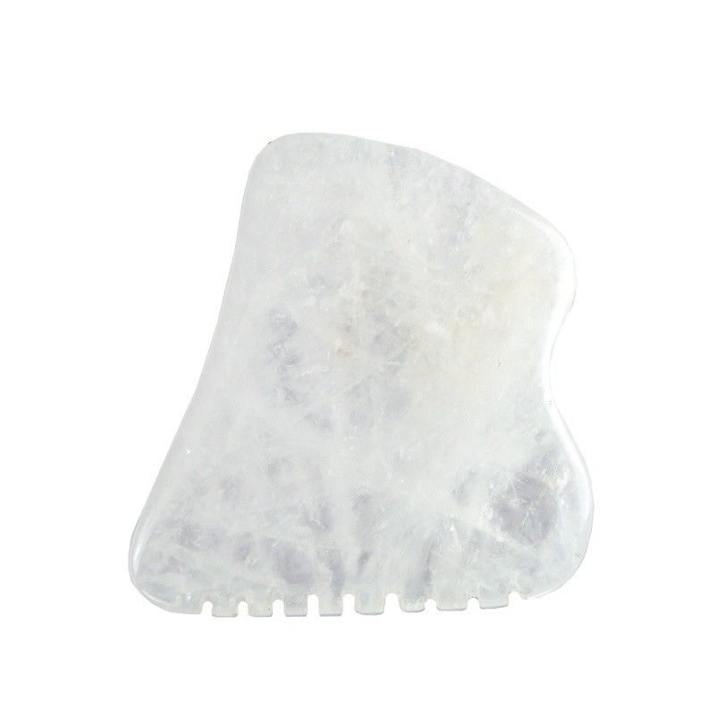 Body Massage Equipment Polished White Custom Gua Sha Stone Board Jade Guasha Tool for Relaxing Muscles