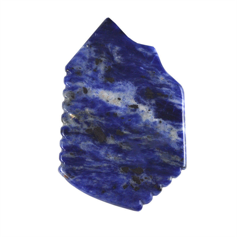 Customized Logo Availabled 2024 Blue Sodalite Gua Sha Scraping Massage Board for Facial and Body Massager Spa Stone