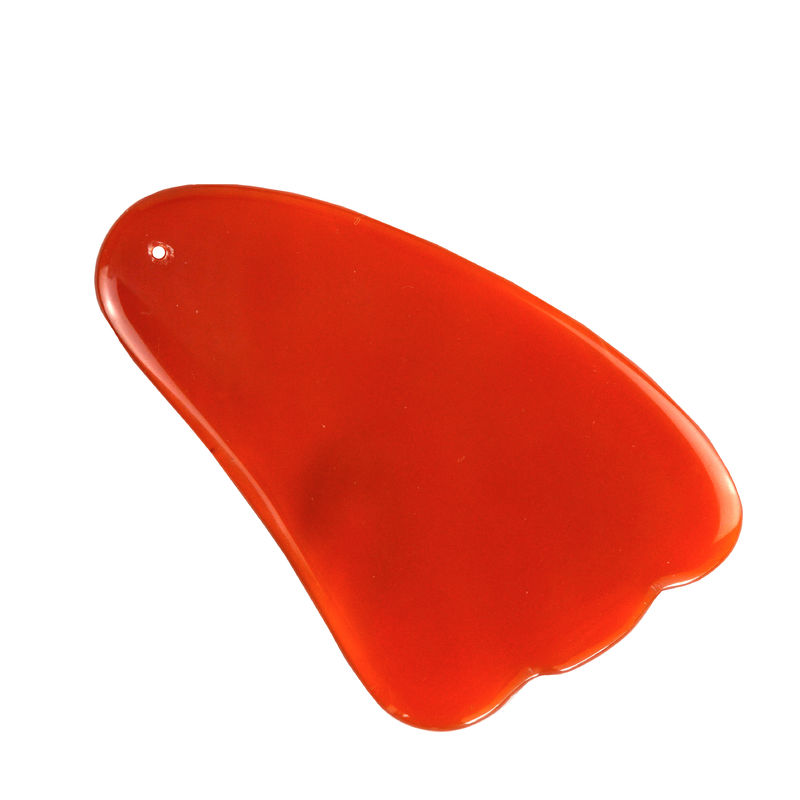 2024 Natual Carnelian Gua Sha Scraping Massage Board Red Agate Guasha Facial Body Massager for Full-body Crystal Spa Tool