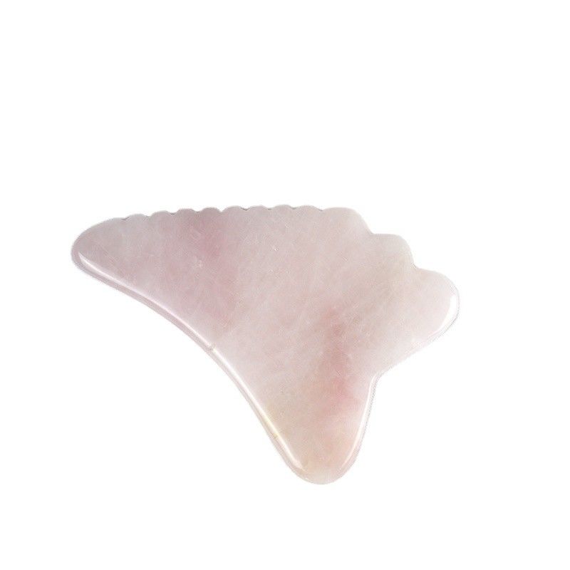 2024 Wing Shape Rose Quartz Gua Sha Scraping Board Pink Crystal Guasha Facial Body Massager Spa Tool for Massage Tools