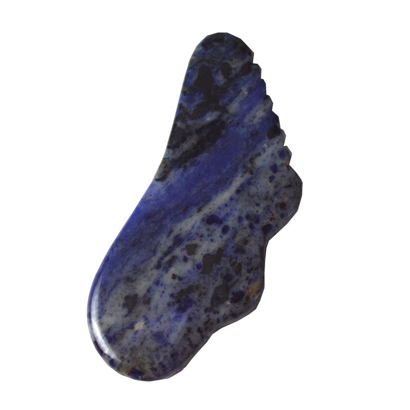 2024 Blue Sodalite Stone Gua Sha Scraping Massager Comfortable Massage Tool for Face Wrinkle Removal and Skin Beauty