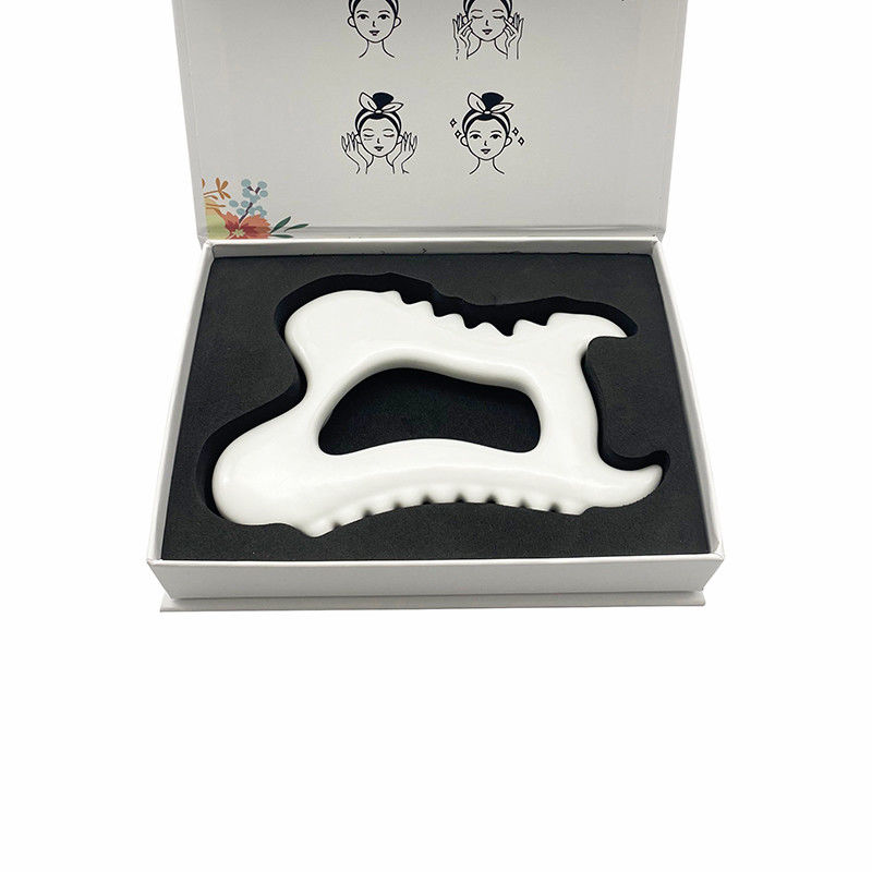 Ceramic Gua Sha Facial Tools for Face Skin Care Tools Easy to Including Luxury Box Bag and Guide Gifts for Women