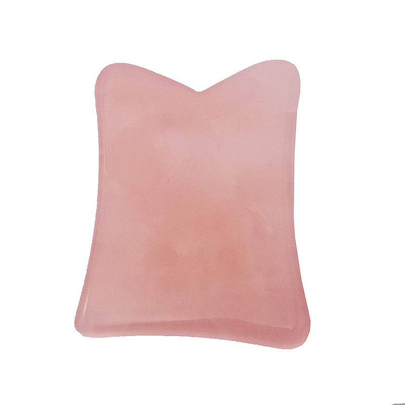Face Lift Function Rose Quartz Real Jade Gua Sha Crystal Face Roller Massage Guasha Stone for Face/Body Rejuvenation