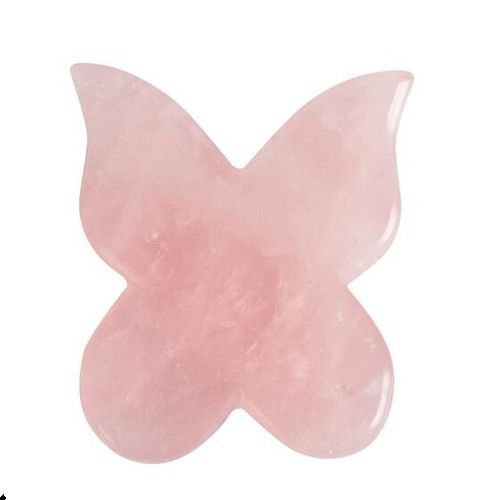 Facial Massager Butterfly Shape Jade Guasha Massage Plate Natural Stone Gua Sha Scraper for Neck Body Acupuncture Spa