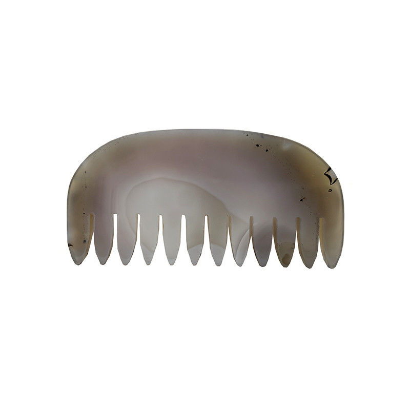 Natural Grey Agate Jade Guasha Comb The Ultimate Head and Meridian Massage Tool for Face/Body Massag