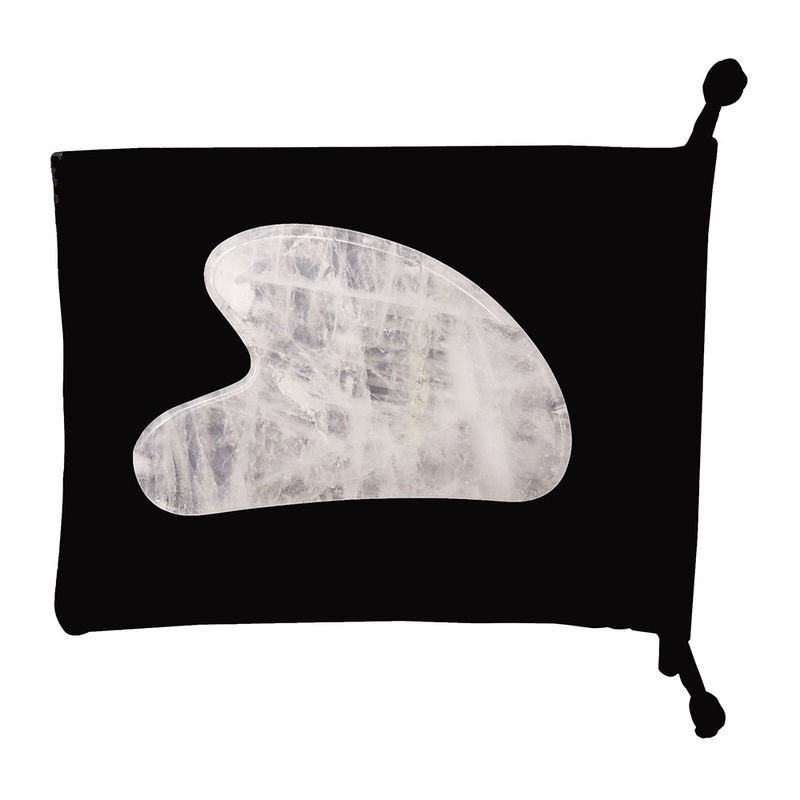 Facial Massage Heart Shape White Crystal Gua Sha Stone for SPA Acupuncture Therapy at Traditional Chinese Medicine Center