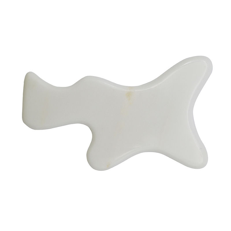 Body Sculpting White Jade Gua Sha Massage Tool for Full Body Detoxification and Lymphatic Drainage