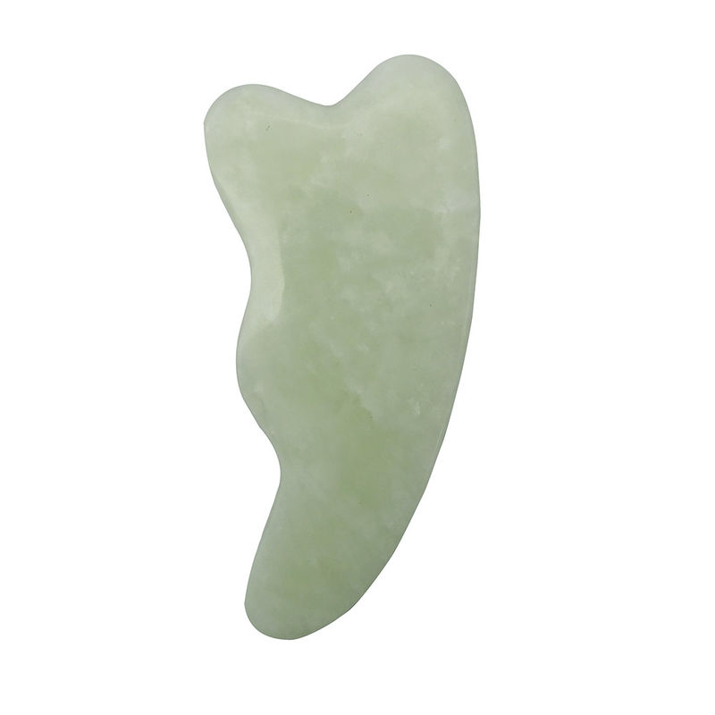 Customized Logo Green Natural Spa Gua Sha Scalp Massage Tool for Scraping Facial and Body Skin Polished Guasha Face Massagers