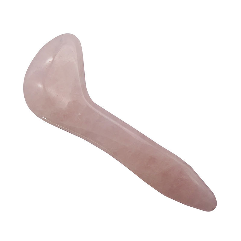2024 Product Polished Technical Natural Pink Rose Quartz Jade Gua Sha Massage Tool for Facial Massage Gift Box MOQ 100PCS