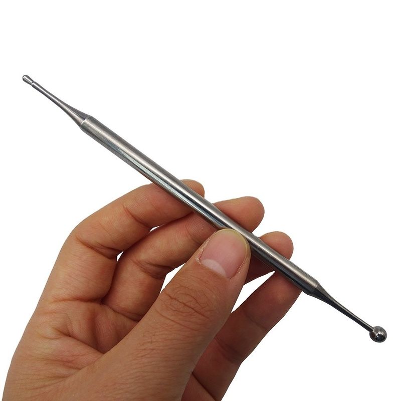 Polished IASTM Dual Head Facial Reflexology Tools Stainless Steel Portable Ear Acupuncture Body Point Probe Face Reflexology Massage Tool