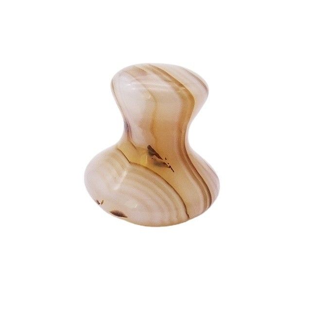 Natural Agate Mushroom Stone Massage for Jade Energy Scraping and Cold/Hot Compress Cosmetology
