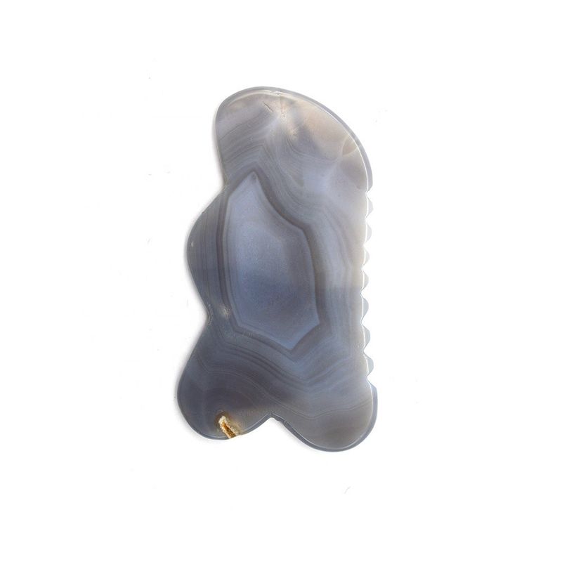 Handmade Natural Agate Gua Sha Scraping Massage Board for Acupuncture Therapy Handmade and Traditional