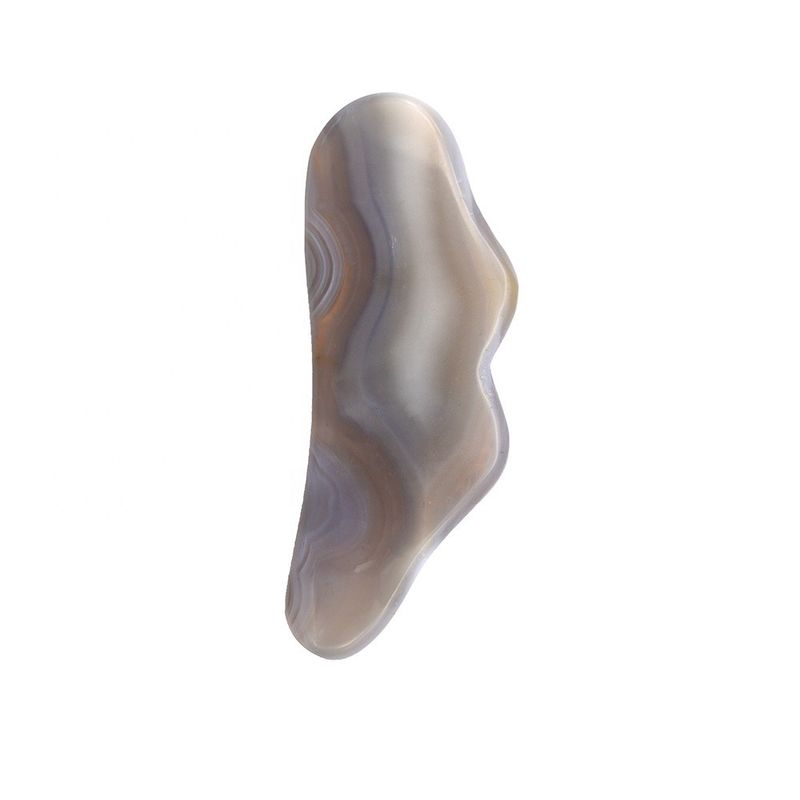 Handmade Natural Agate Gua Sha Stone Essential for Body Massage and Acupuncture Treatment