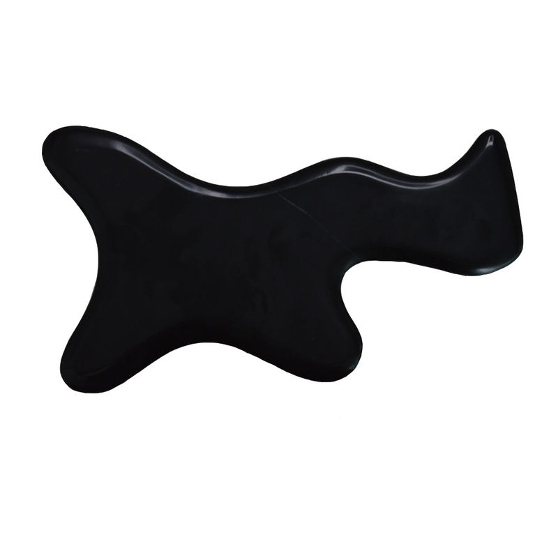 Black Bian Stone Gua Sha Scraping Massage Board for Full Body Lymphatic Drainage and Pain Relief