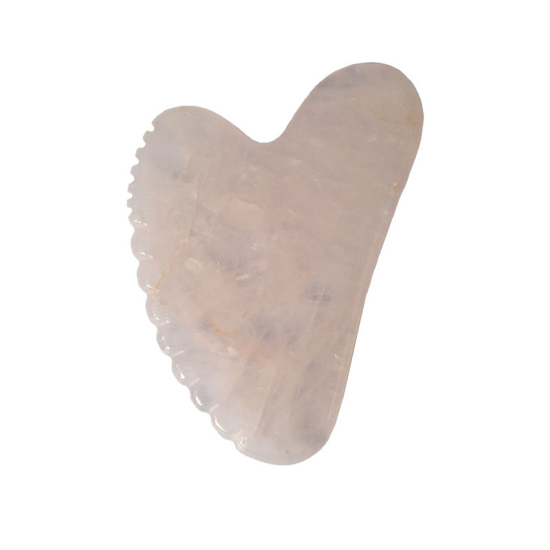 Facial Pink Heart Shape Rose Quartz Jade Guasha Massager Gua Sha Board Massage Tool for Personal Health Care OEM/ODM