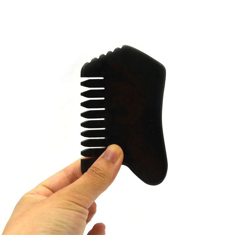 Dark Green Nephrite Face Body Jade Stone Guasha Massager Board for Personal Health Care and SPA Acupuncture Massage Tool
