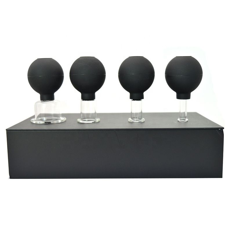 2024 Glass Rubber Massage Vacuum Massage Cupping Set Therapy Machine For Body Face Back Leg Shoulder With Customized Logo